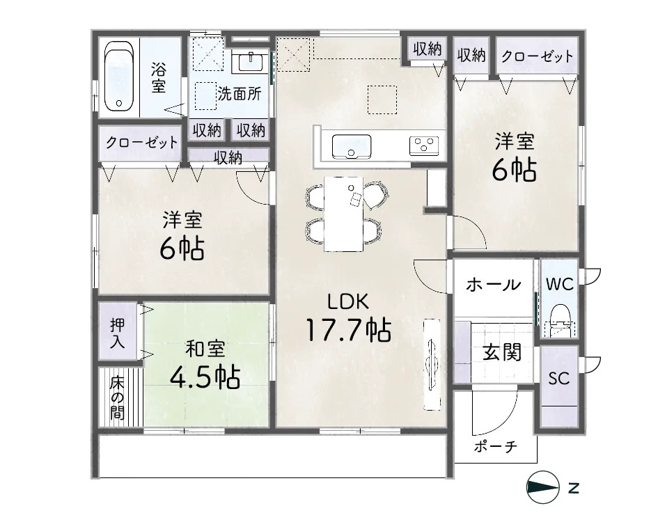 モデルハウス間取り